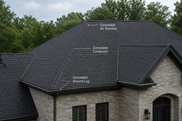 Concealed Lightning Rods